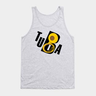 Slanted Tuba Text Tank Top